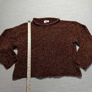 Patti Pen Vintage Cropped Sweater, L, Orange Multi-color, Great Condition